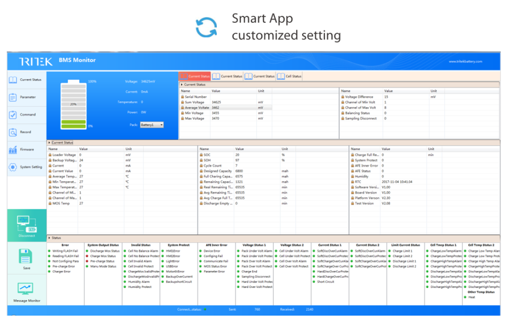 smart app customized setting