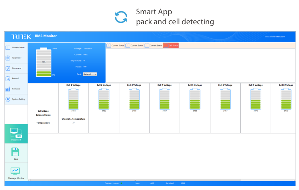 smart app pack and cell detecting