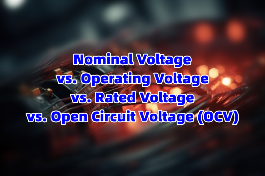 nominal voltage vs. operating voltage vs. rated voltage vs. open circuit voltage (ocv)