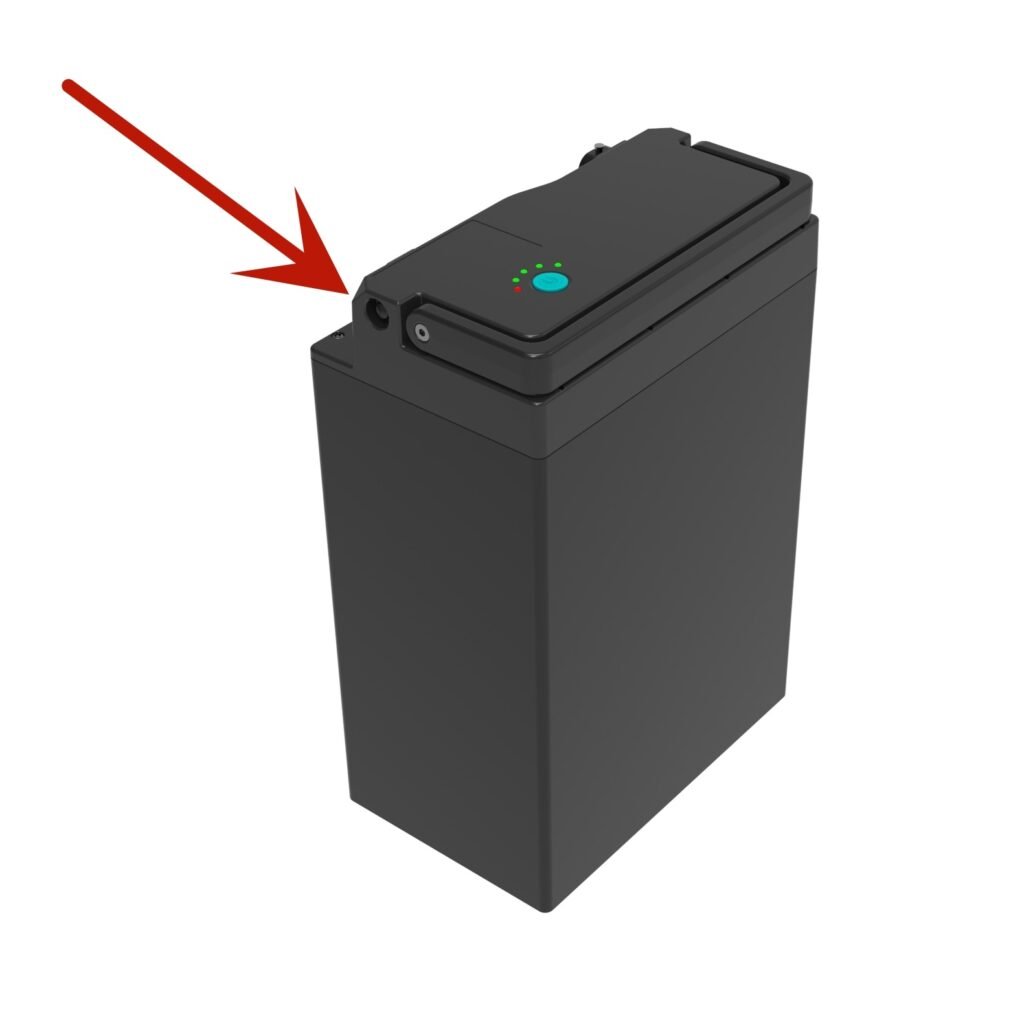 Pressure relief valve in Tritek battery